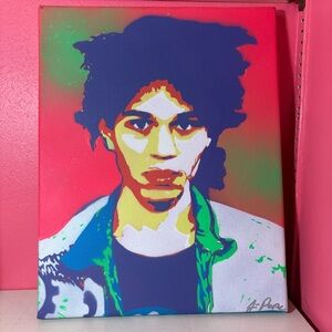 James Daniel Sundquist Original Handcut Stencil Painting UV POP Art Jimi Hendrix